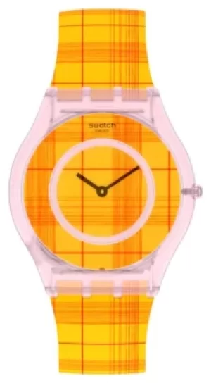 Image of Swatch Skin Classic Fire Madras Bio-Sourced Plastic Case Watch