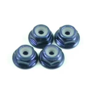 Image of Fastrax M2 Blue Flanged Locknuts 4Pcs