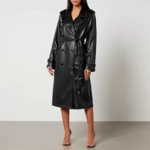 Image of Good American Chino Faux-Leather Trench Coat - L/XL