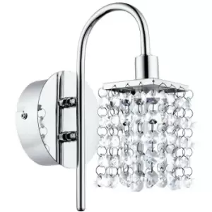 Image of Eglo Almonte - 1 Light Bathroom Wall Light Chrome, Crystal IP44, G9