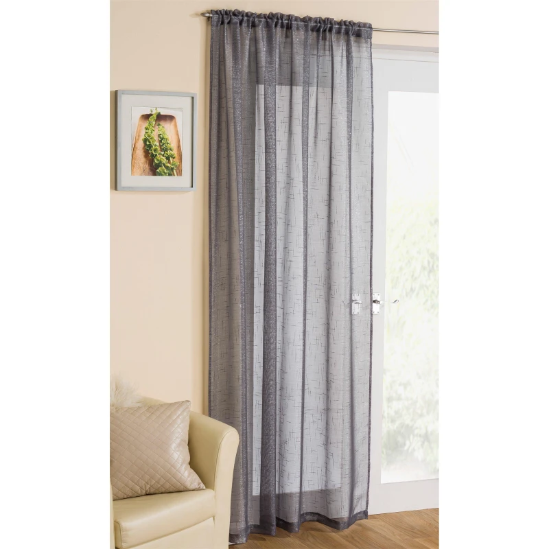 Image of Tyrone Textiles Casablanca Sheer Panel Grey unisex 138x137cm