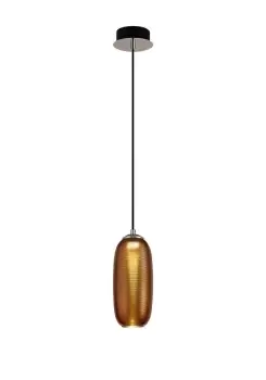 Image of Ceiling Pendant, 1 x 8W LED, 4000K, 720lm, Copper, Black
