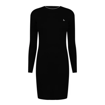 Image of Jack Wills Long Sleeve Knitted Mini Dress - Black