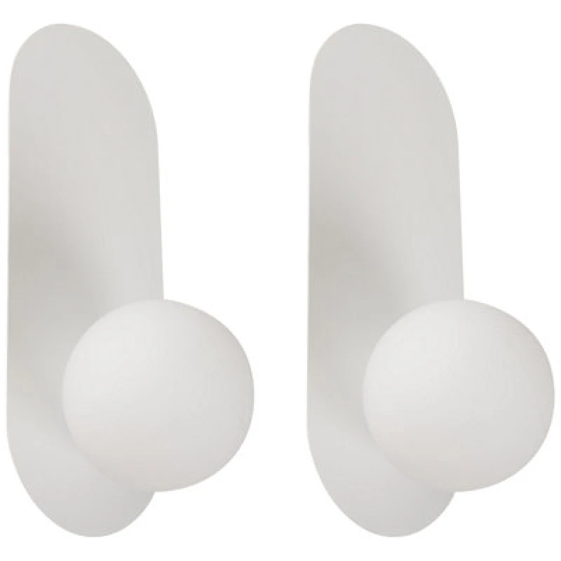 Image of Beliani Set Of 2 Wall Lamps Leisi White