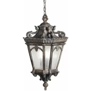 Image of Outdoor IP44 4 Bulb Chain Lantern Light Londonderry LED E27 100W