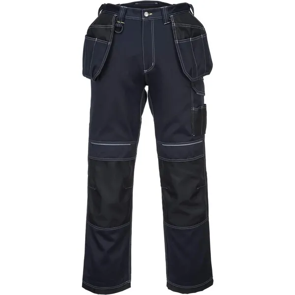 Image of Portwest PW3 Mens Holster Work Trousers T602NBS33 Colour: Navy / Black