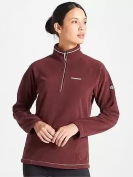 Image of Craghoppers Miska VI Half Zip Top - Garnet, Garnet, Size 8, Women