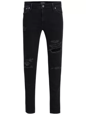 Image of Older Boys Jack and Jones Liam Black Jeans