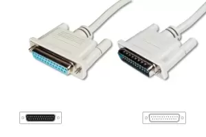 Image of Digitus Datatransfer extension cable, D-Sub25/M - D-Sub25/F