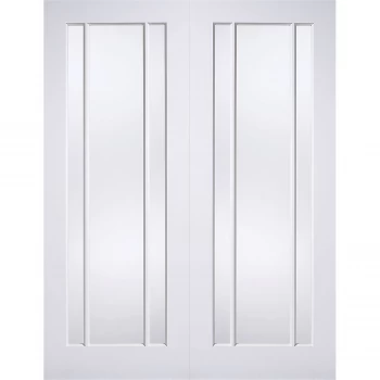 Image of Lincoln Internal Glazed Primed White 3 Lite Pair Doors - 1524 x 1981mm