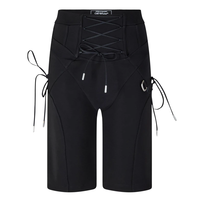 Image of Off White Womens Stamp Active Shorts Black/White female 12 (M)