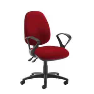 Image of Dams MTO Jota High Back Operator Chair with Fixed Arms - Solano Yellow