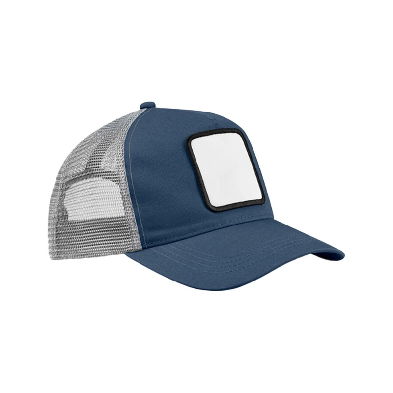 Image of Beechfield Beechfield Men Applique 5 Panel Trucker Cap in Navy Navy One Size Male 5063703676489