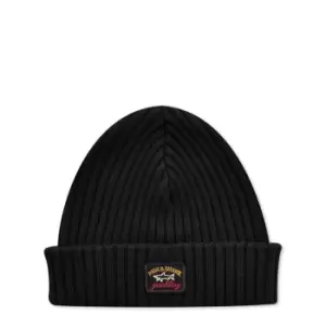 Image of Paul And Shark Wool Beanie Mens - Black