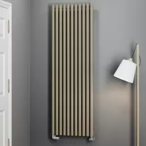 Image of Mocha Horizontal Designer Radiator Oval Column Central Heating Rads 1800 x 590mm - Mocha
