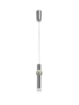 Image of 1 Light Ceiling Pendant, 1 x 5W LED, 3000K, 118lm, Polished Chrome