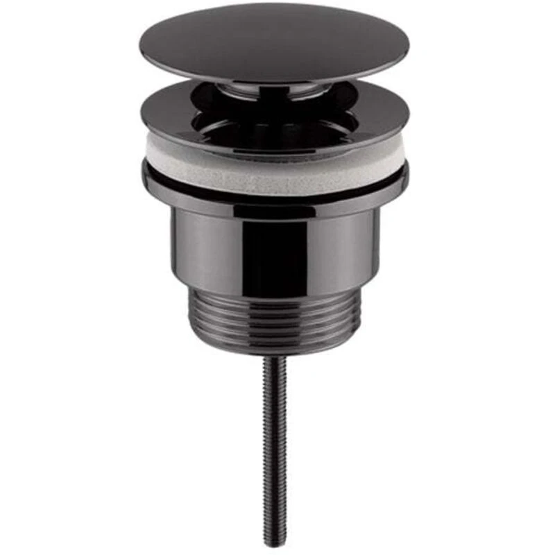 Image of Push Button Universal Basin Waste Slotted and Unslotted Gun Metal (Grey)