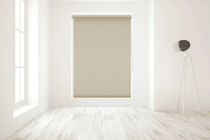 Image of Blinds Outlet Blackout Roller Blind in Cream Size: 210cm width x 160cm drop Cream Unisex 210cm width x 160cm drop