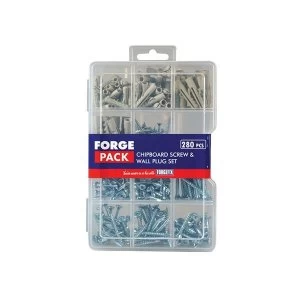 Image of ForgeFix Screw & Wall Plug Kit ForgePack 280 Piece