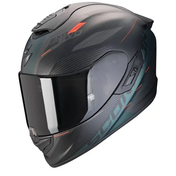 Image of Scorpion EXO-1400 Evo II Air Luma Matt Black Green Full Face Helmet Size M