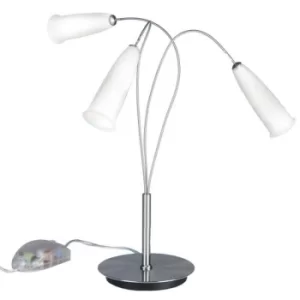 Image of Linea Verdace Delfino 3 Light Table Lamp Satin Nickel