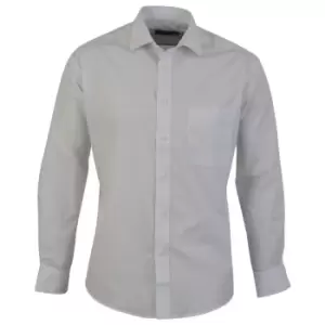 Image of Absolute Apparel Mens Long Sleeved Classic Poplin Shirt (M) (White)