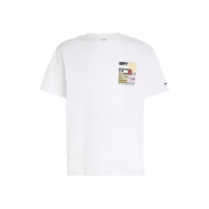 Image of Tommy Jeans Tjm Rlx Flag Crisp Tj Luxe Tee - White