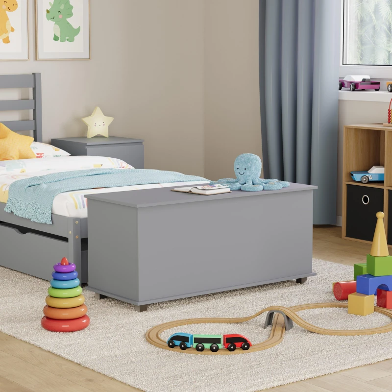 Image of Lassic Leon Storage Ottoman Toy Box Grey unisex One Size