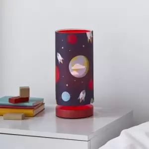 Image of Glow Sanaa Space Printed Multicolour LED Circular Table Lamp