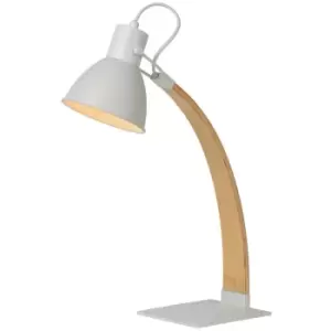 Image of Lucide CURF - Desk Lamp - 1xE27 - White