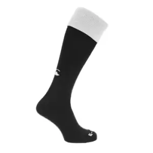 Image of Canterbury Mens Playing Cap Rugby Sport Socks (M) (Black/White)