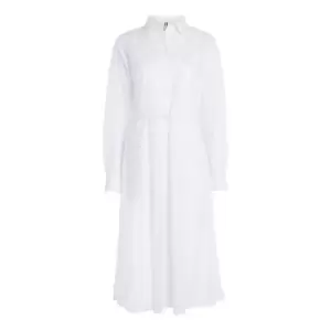 Image of Tommy Hilfiger AMD Lace Midi Shirt Dress - White