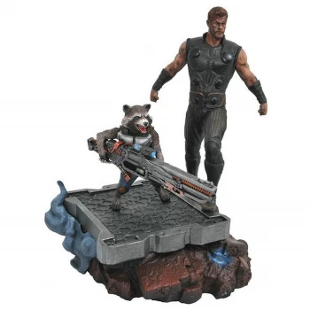 Image of Diamond Select Marvel Premier Collection Statue - Thor And Rocket