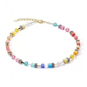 Image of GeoCUBE Iconic Classic Multicolour Gold Necklace 2838/10-1521