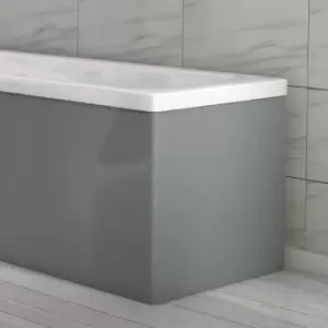 Image of 700mm Light Grey L Shape End Bath Panel - Pendle