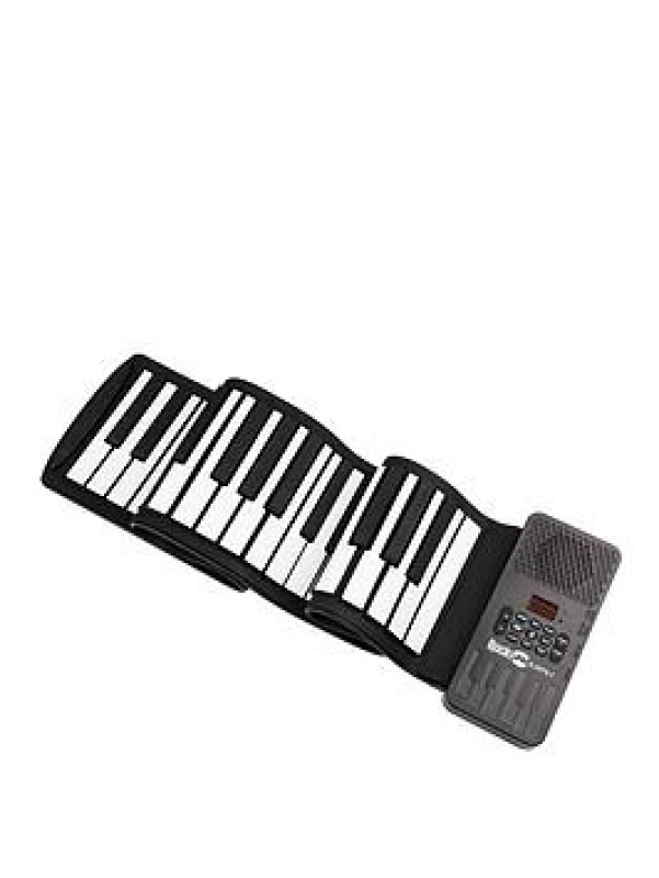 Image of Rockjam 61 Key Roll Up Keyboard Piano With Lessons, Black RJRP61