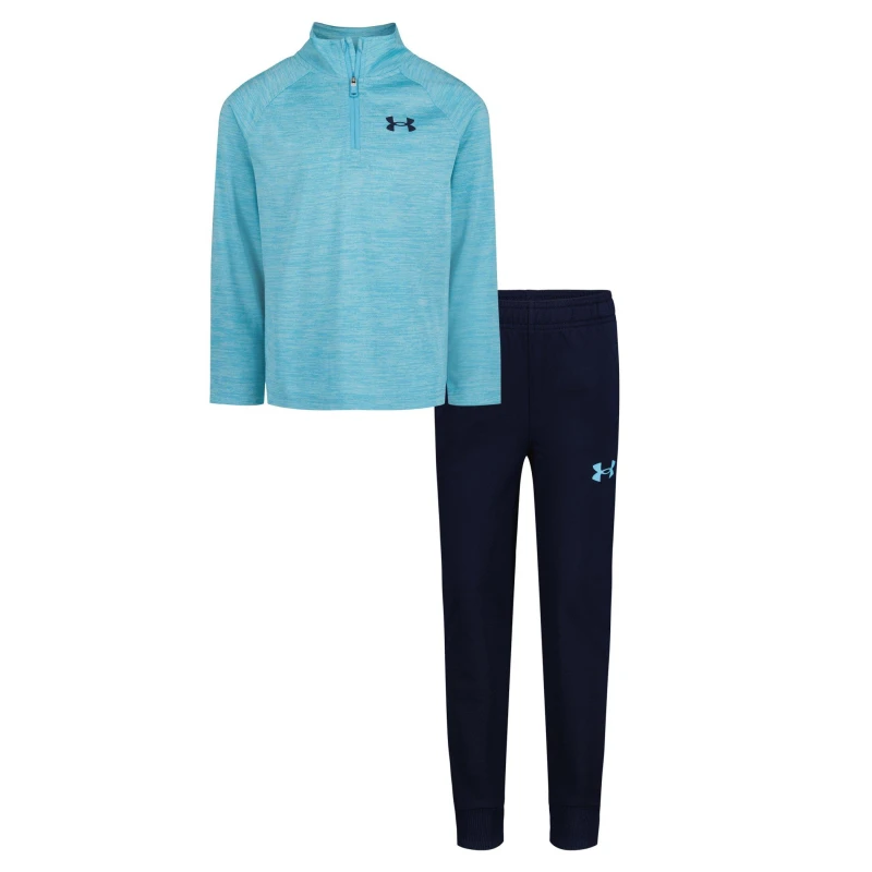 Image of Under Armour 1/4 Zip Set Infant Boys Light Blue/Navy male 2 - 3 Years