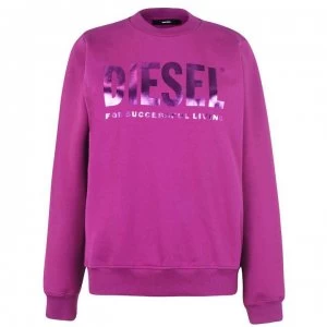 Image of Diesel Logo Crew Sweatshirt - Purple 64A