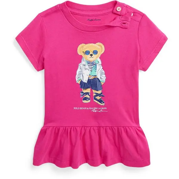 Image of Polo Ralph Lauren Bear T-Shirt Babies - Pink 6 - 12 Months