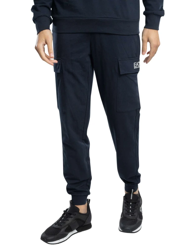 Image of EA7 Core Identity Cargo Joggers Blue L