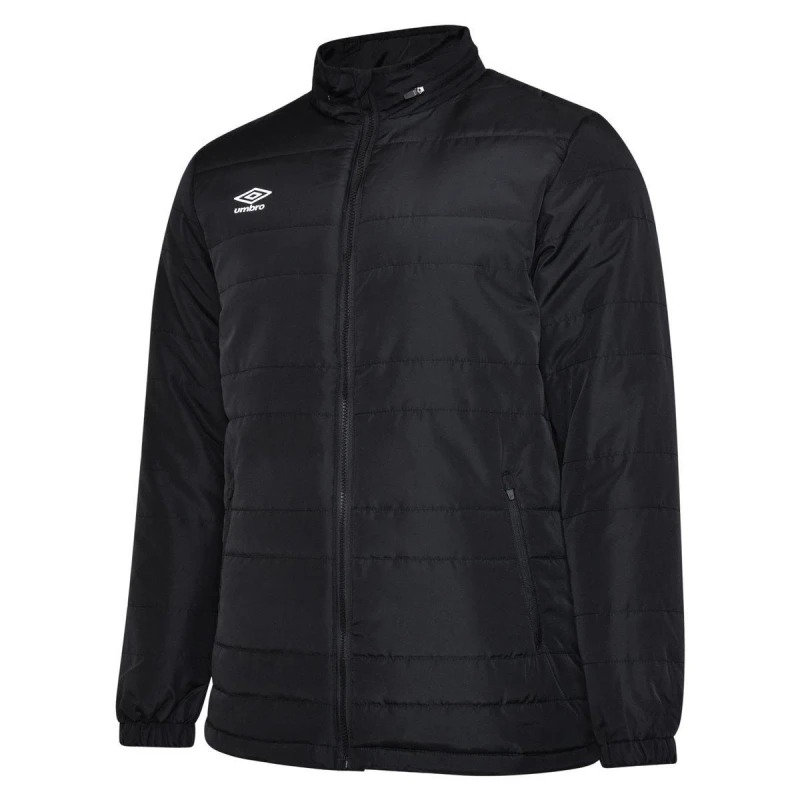 Image of Umbro Umbro Men Club Essential Bench Jacket in Black Size: Small Black S Male 5063300944967