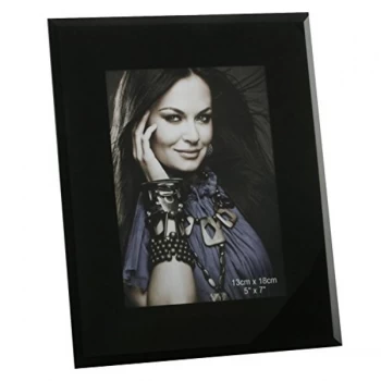 Image of 4" x 6" - Impressions Plain Black Glass Photo Frame