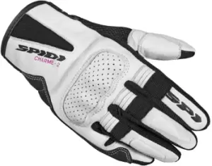 Image of Spidi Charme 2 Ladies Motorcycle Gloves, black-white, Size M for Women, black-white, Size M for Women