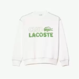 Image of Lacoste Fleece Sweater - White
