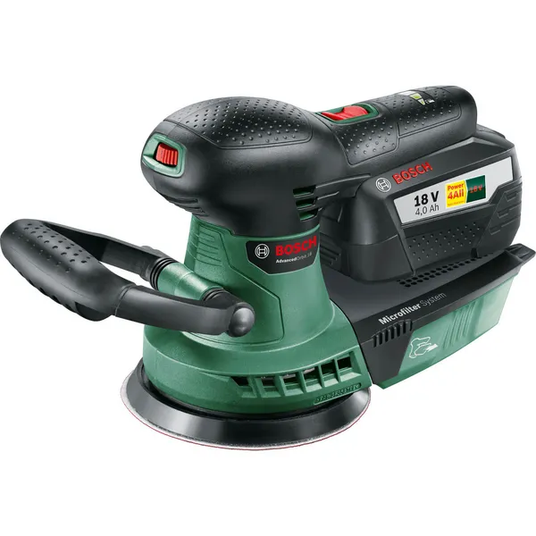 Image of Bosch ADVANCEDORBIT P4A 18v Cordless Disc Sander 125mm ADVANCEDORBIT 18 Batteries: 1 x 4ah Li-ion