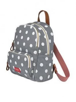 Image of Cath Kidston Button Spot Twill Brampton Small Pocket Backpack - Navy