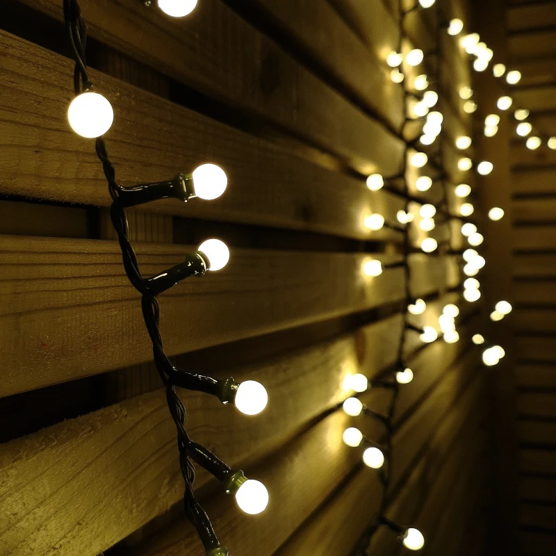 Image of 3.75m Frosted Berry Christmas Lights with 150 LEDs in Warm White