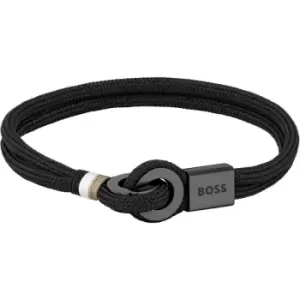 Image of Gents BOSS Thad Sport Nylon Black Cord Bracelet