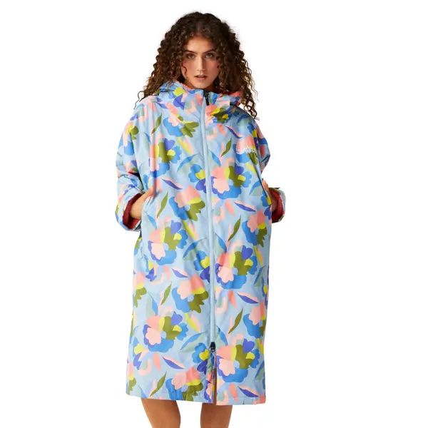 Image of Regatta Mens Adult Waterproof Fleece Lined Robe Jacket L - Chest 41-42' (104-106.5cm) Abstract Floral Print RUW007-GRP-L