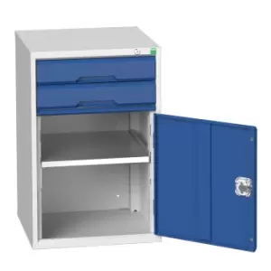 Image of Bott Verso Steel Storage Cabinet - 2 drawers, 1 cupboard - 900 x 1050 x 550mm